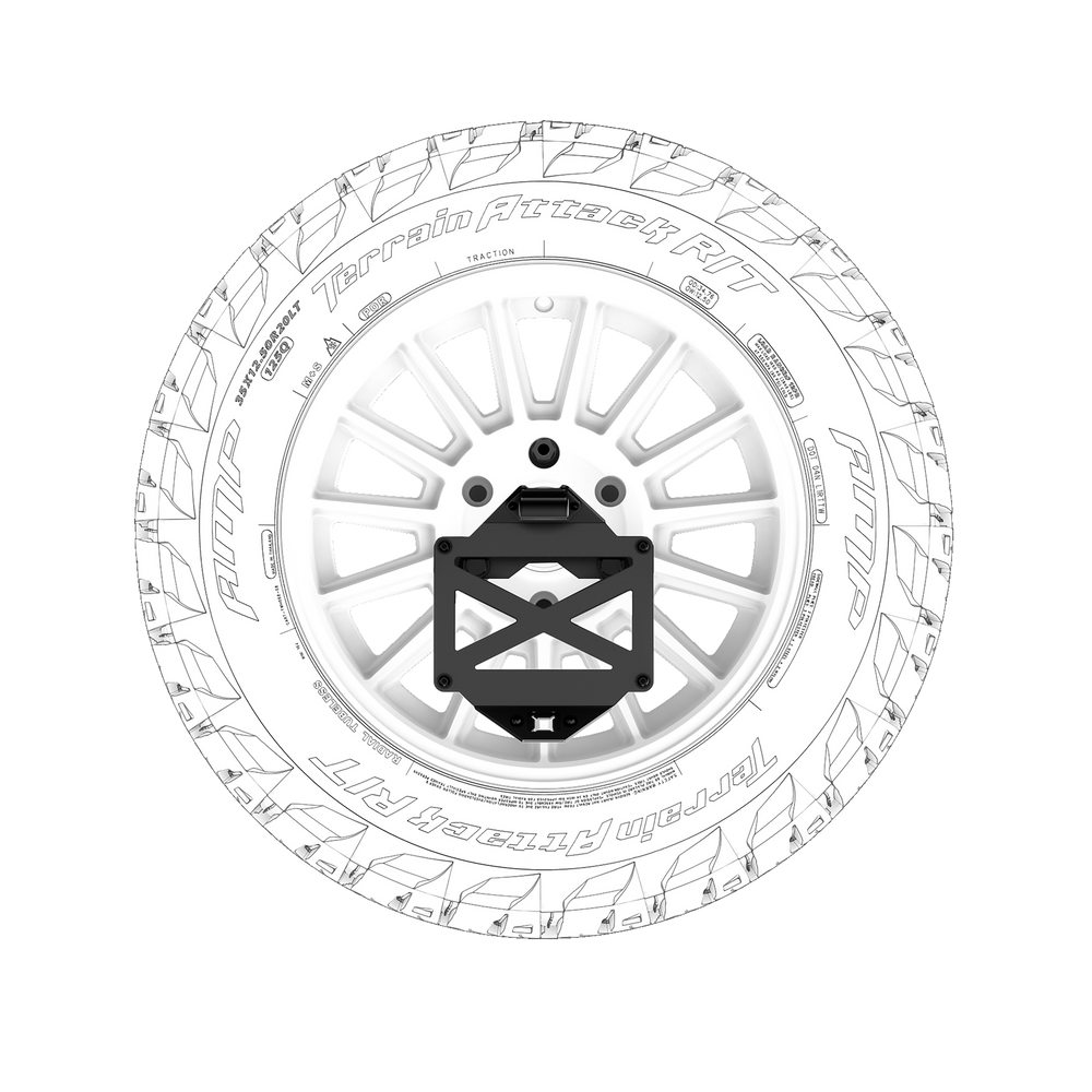 Body Armor 4x4 2010-2024 4RUNNER PRO SERIES II TIRE CARRIER W/LICENSE PLATE HOLDER