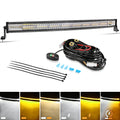42 INCH 6 MODES WHITE&AMBER CURVED OFF ROAD LED LIGHT BAR