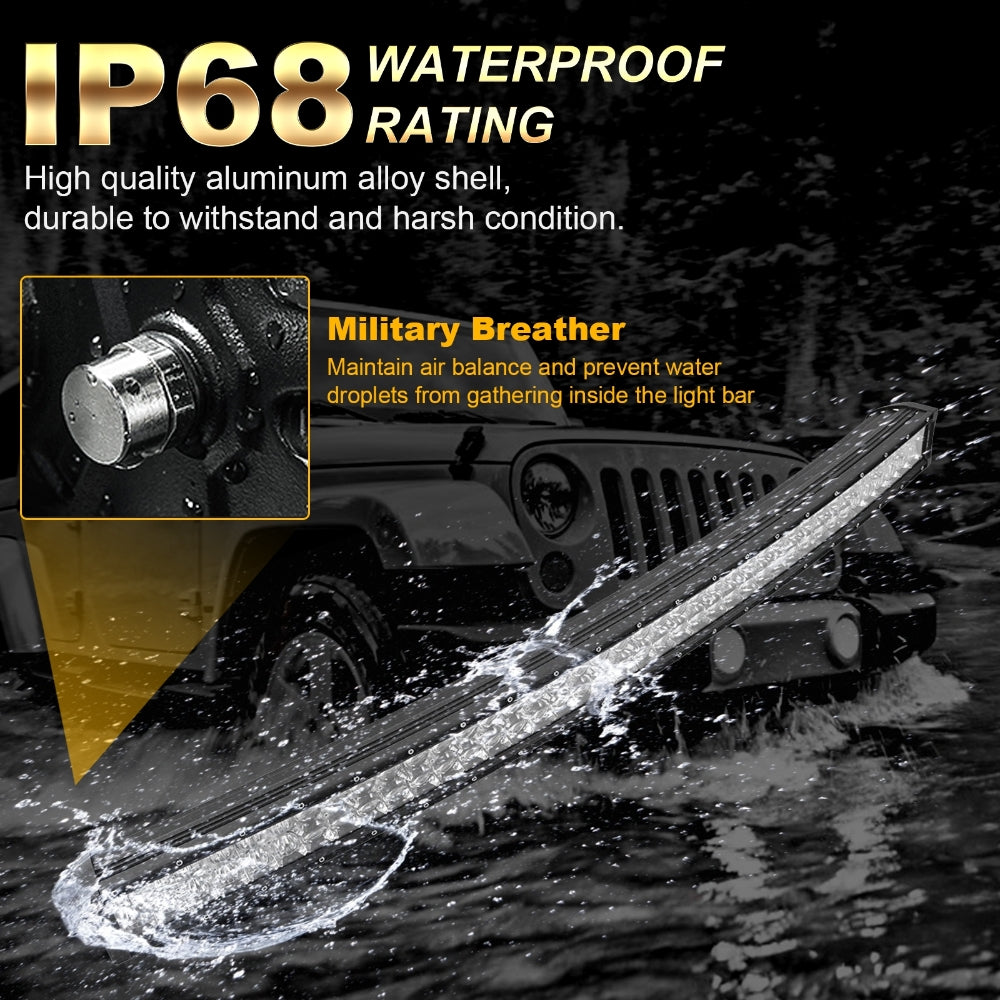 42 INCH 5D SERIES CURVED LED LIGHT BAR & CAR ROOF WINDSHIELD LED LIGHT BAR MOUNTING BRACKET FOR FORD BRONCO 2/4 DOOR 2021 2022