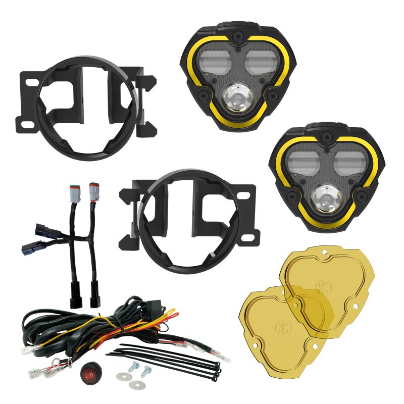 KC HILITES FLEX ERA 3 DUAL MODE SAE FOG LIGHTS - 2-LIGHT MASTER KIT FOR TOYOTA TACOMA/4RUNNER/TUNDRA