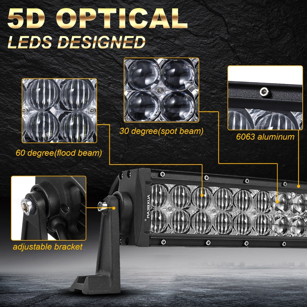 42 INCH 5D SERIES CURVED LED LIGHT BAR & CAR ROOF WINDSHIELD LED LIGHT BAR MOUNTING BRACKET FOR FORD BRONCO 2/4 DOOR 2021 2022