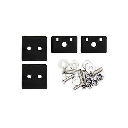 BLACK LOCKING HOOD CATCH KIT & ALUMINUM DOOR GRAB HANDLE INSERTS COVER COMBO FOR 07-18 JEEP WRANGLER JK/JKU