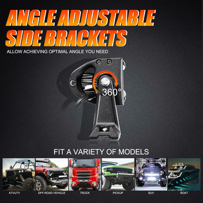 50 INCH 5D SERIES STRAIGHT/CURVED COMBO BEAM DOUBLE ROW LED LIGHT BAR FOR SUV ATV UTV TRUCKS PICKUP BOAT