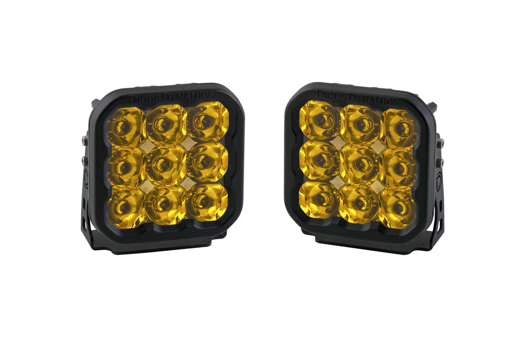 Diode Dynamics SS5 LED POD SPORT YELLOW SPOT (PAIR)
