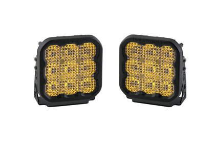 Diode Dynamics SS5 LED POD SPORT YELLOW FLOOD (PAIR)