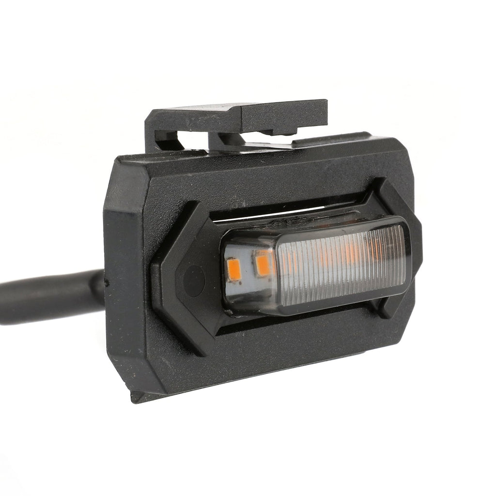 (4PCS/SET) LED FRONT GRILLE LIGHTS AMBER LIGHT FOR TOYOTA TACOMA 2020-2021 TRD OFF ROAD/TRD SPORT (SMOKED SHELL)