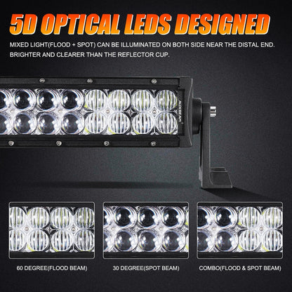 42 INCH 5D SERIES STRAIGHT LED LIGHT BAR & CAR ROOF WINDSHIELD LED LIGHT BAR MOUNTING BRACKET FOR FORD BRONCO 2/4 DOOR 2021 2022