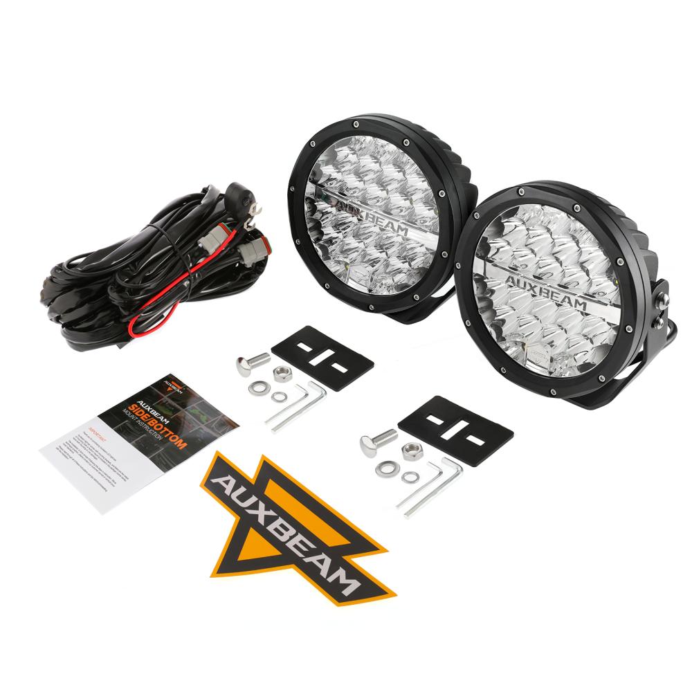 (2PCS/SET) 7 INCH 240W ROUND OFFROAD LED DRIVING LIGHTS WITH DRL+AMBER/BLACK COVERS(OPTIONAL) FOR SUV ATV UTV TRUCKS PICKUP BOAT