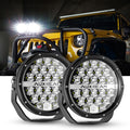 (2PCS/SET) 7 INCH 240W ROUND OFFROAD LED DRIVING LIGHTS WITH DRL+AMBER/BLACK COVERS(OPTIONAL) FOR SUV ATV UTV TRUCKS PICKUP BOAT