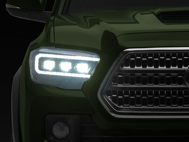 Form Lighting Sequential LED Projector Headlights; Black Housing; Clear Lens