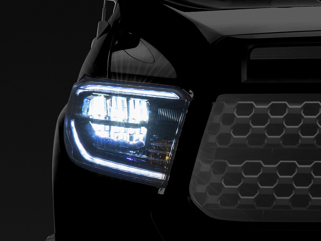 Form Lighting LED Reflector Headlights; Black Housing; Clear Lens (14-21 Tundra)