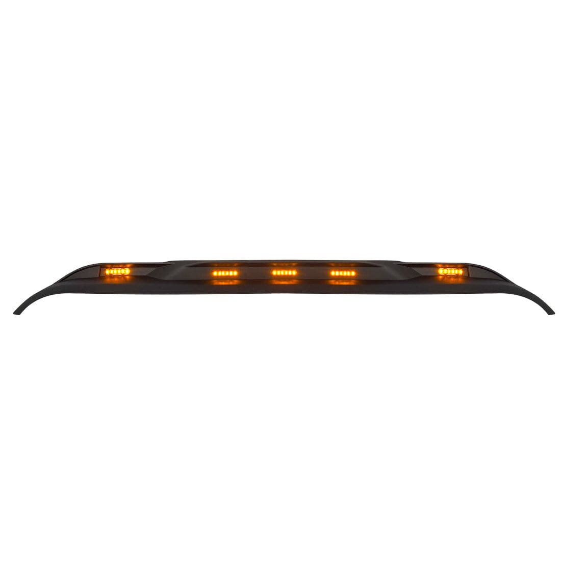 FRONT HOOD PROTECTOR STONE GUARD W/ AMBER LED LIGHTS FOR 18-23 JEEP WRANGLER JL & GLADIATOR JT