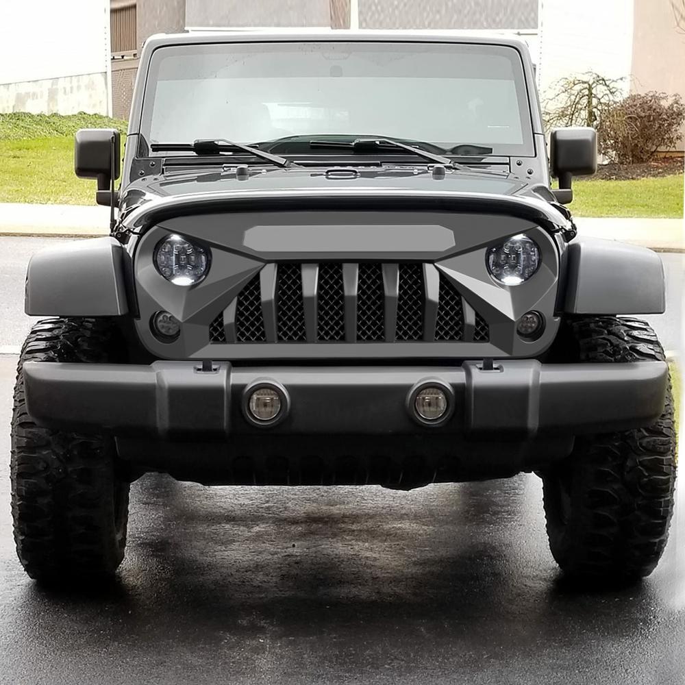 GLADIATOR VADER GRILLE - MATTE BLACK FOR 07-18 JEEP WRANGLER JK
