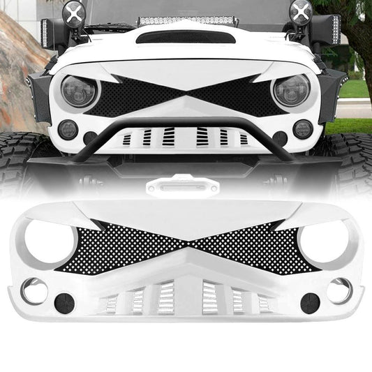 HAWKE GRILLE - WHITE FOR 07-18 JEEP WRANGLER JK