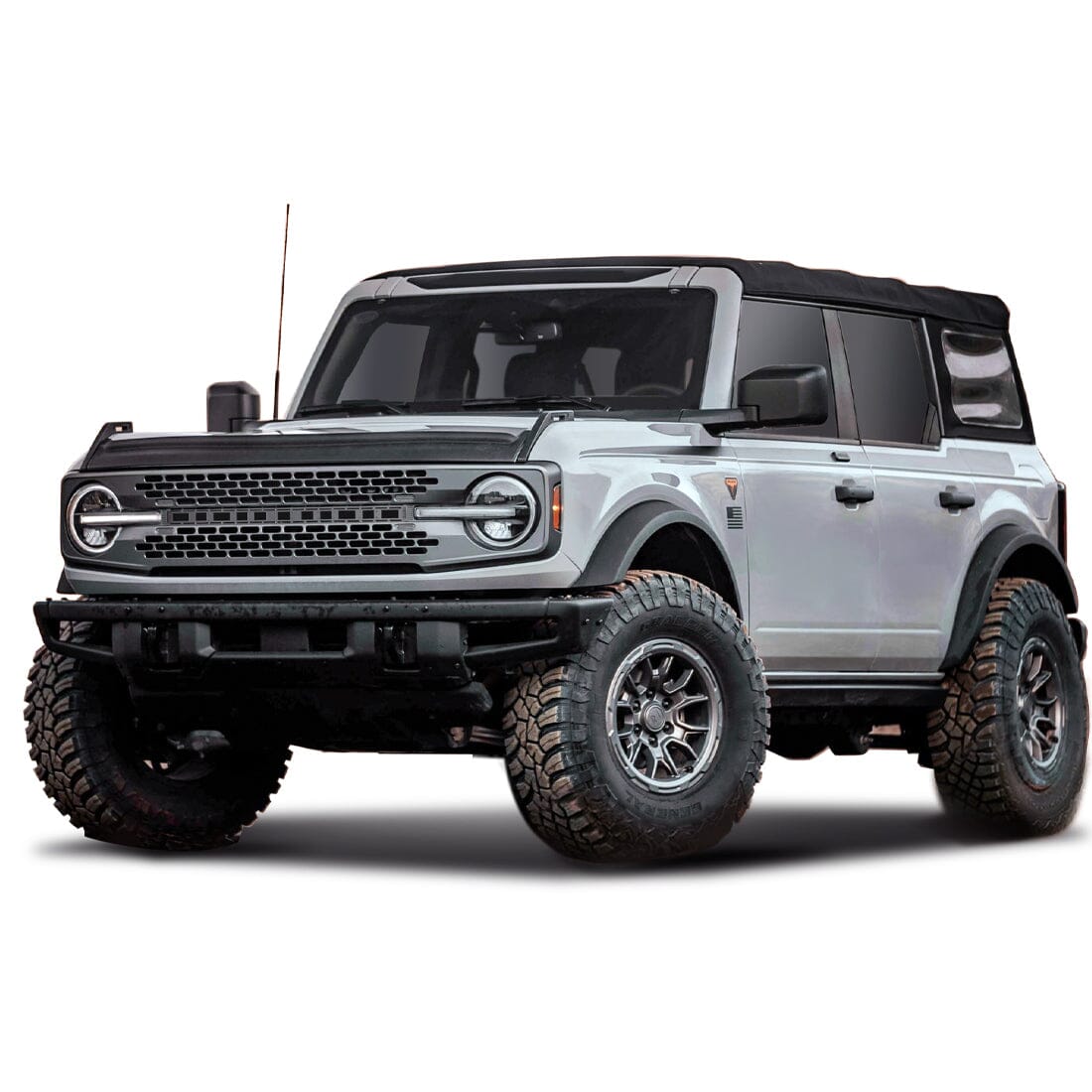 HIGH CONFIGURATION STYLE FRONT GRILLE WITH DIY LETTERS - MATTE BLACK FOR 2021-2023 FORD BRONCO