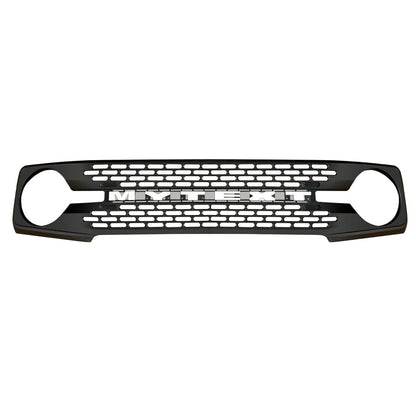 HIGH CONFIGURATION STYLE FRONT GRILLE WITH DIY LETTERS - MATTE BLACK FOR 2021-2023 FORD BRONCO
