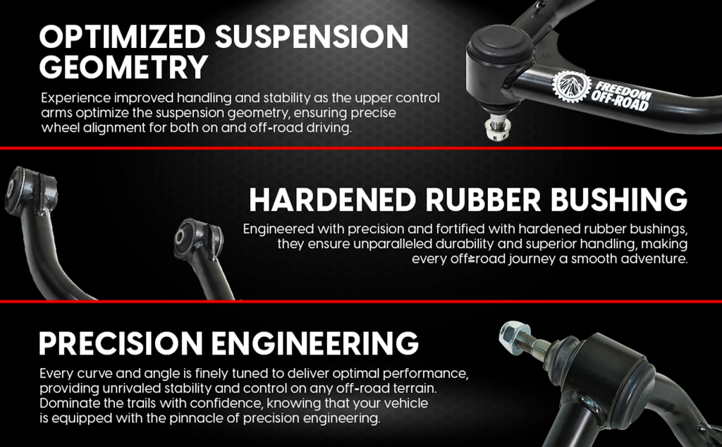 Front Upper Control Arms for 2-4" Lift