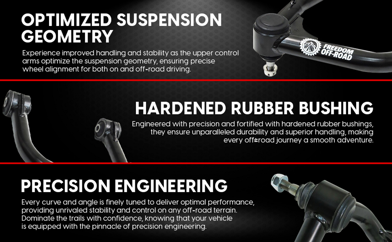 Front Upper Control Arms for 2-4" Lift
