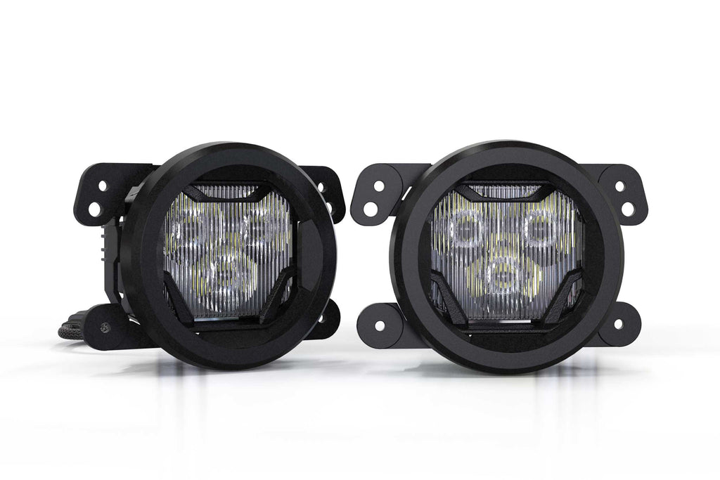 MORIMOTO 4BANGER FOG LIGHT KIT: WRANGLER JK (NCS YELLOW SPOT BEAM)