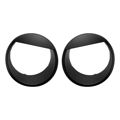 POINTER BODY ARMORS & MATTE BLACK CLIP-IN MESH GRILL INSERTS & BLACK ANGRY EYES HEAD LIGHT BEZELS COVER COMBO FOR 07-18 JEEP WRANGLER JK/JKU