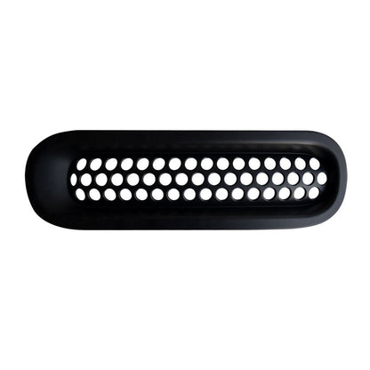 POINTER BODY ARMORS & MATTE BLACK CLIP-IN MESH GRILL INSERTS & BLACK ANGRY EYES HEAD LIGHT BEZELS COVER COMBO FOR 07-18 JEEP WRANGLER JK/JKU