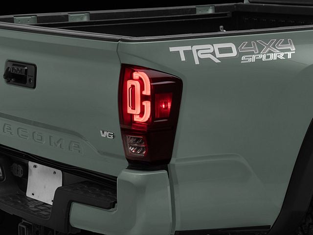 Raxiom XW Series Sequential LED Tail Lights; Black Housing, Red Lens (16-23 Tacoma)