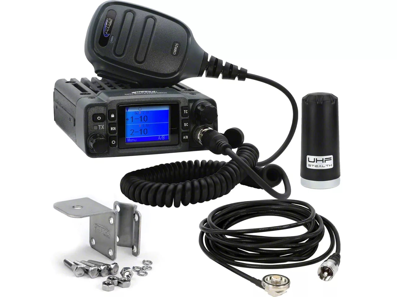 Rugged Radios GMR25 Waterproof GMRS Mobile Radio with Stealth Antenna; 25-Watt