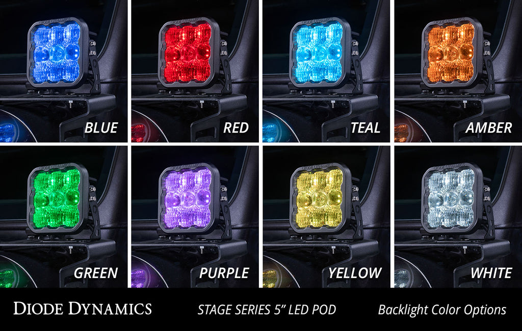 Diode Dynamics SS5 LED POD SPORT WHITE SPOT (PAIR)