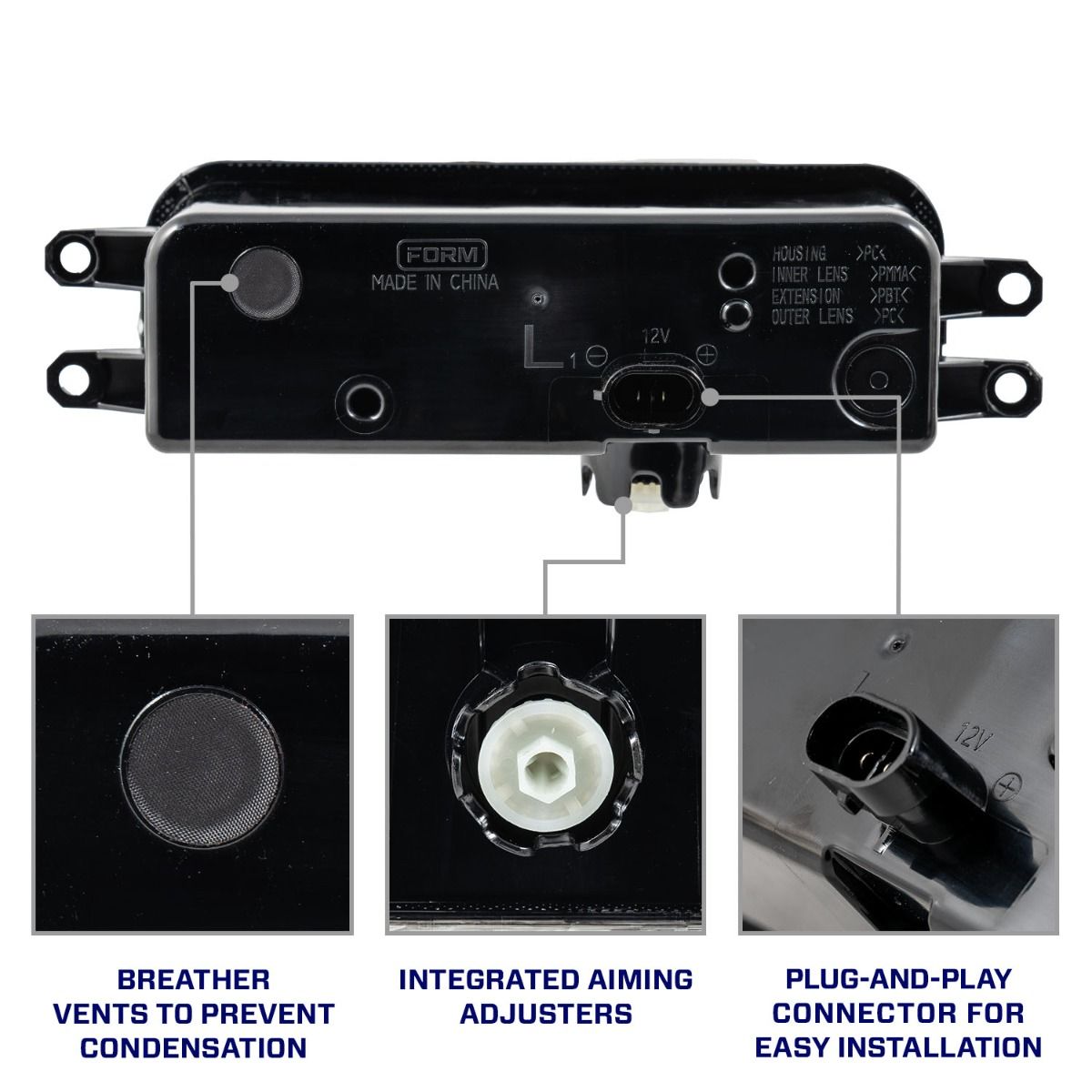 Form Lighting Type T3 LED Fog Lights; Yellow (25-26 4Runner)