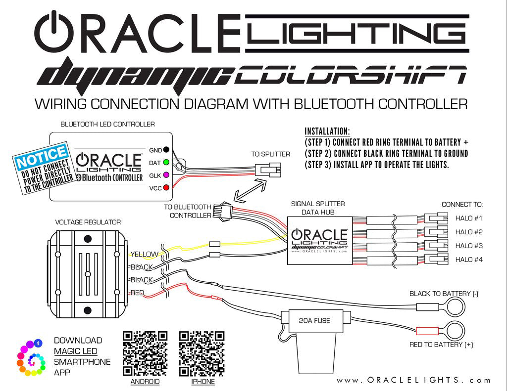 ORACLE LIGHTING 2008-2019 POLARIS RZR 570/800/900 DYNAMIC COLORSHIFT® RGB+W HEADLIGHT HALO KIT