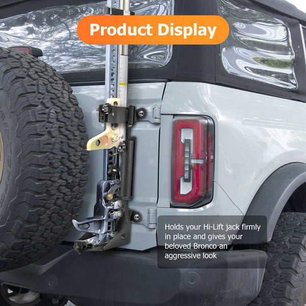 2021-2023 Ford Bronco Off-Road Solid Steel Tailgate High Lift Jack Carrier
