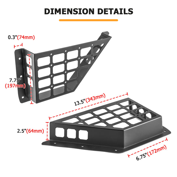 2021-2023 Ford Bronco 2/4 Door Front Door Storage Pockets Insert Organizer Box