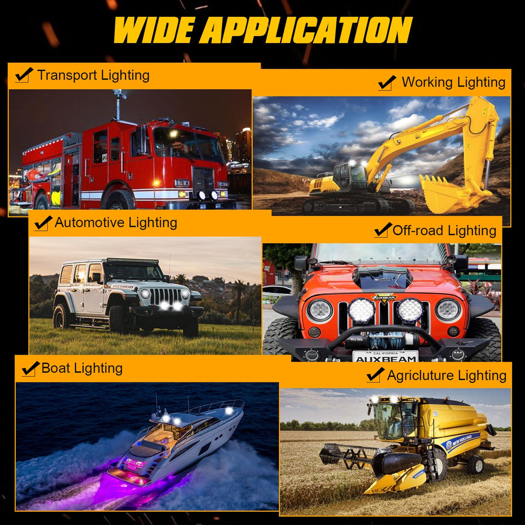 (2PCS/SET) 8.5 INCH 150W ROUND OFF ROAD LIGHTS SPOT BEAM LED DRIVING LIGHTS