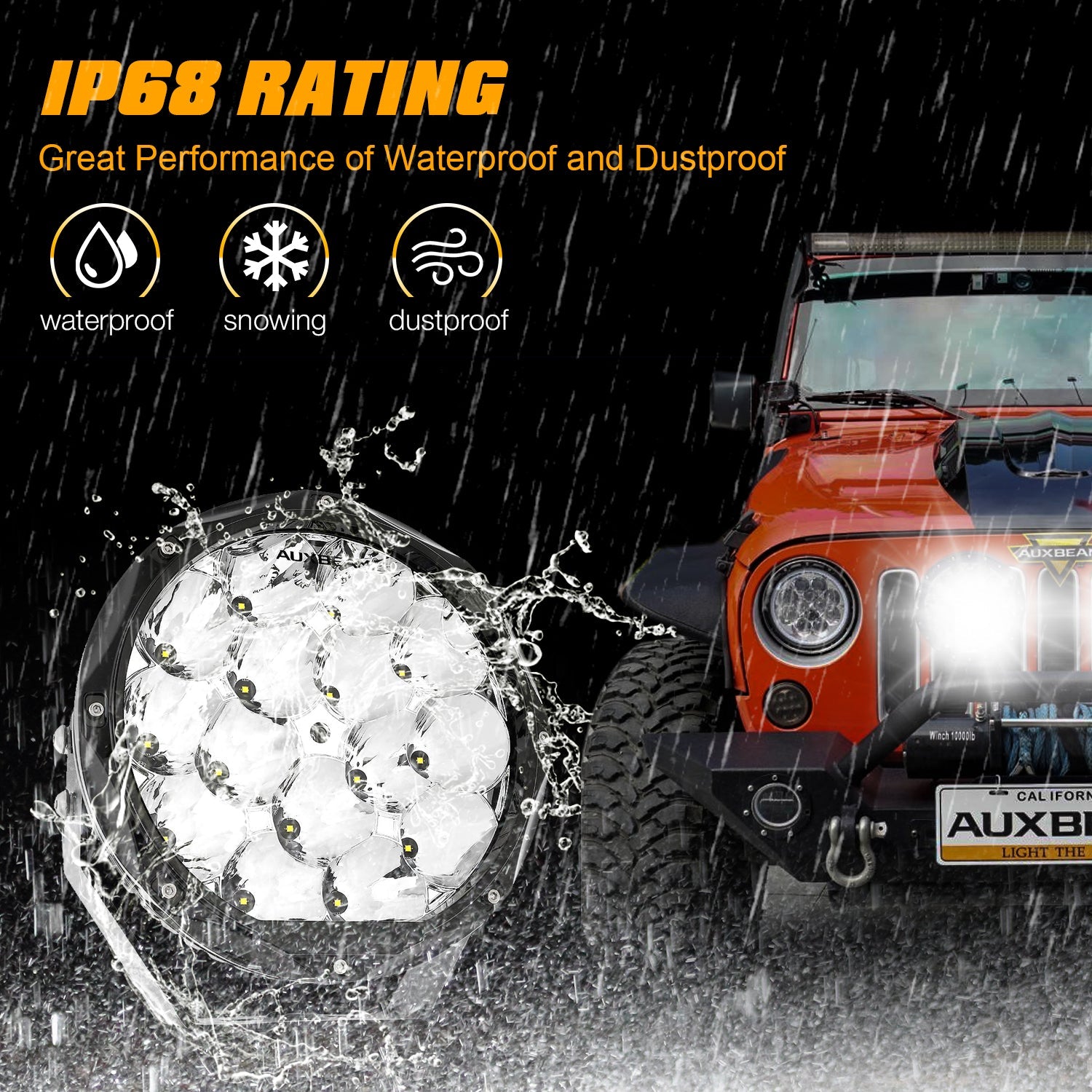 (2PCS/SET) 8.5 INCH 150W ROUND OFF ROAD LIGHTS SPOT BEAM LED DRIVING LIGHTS