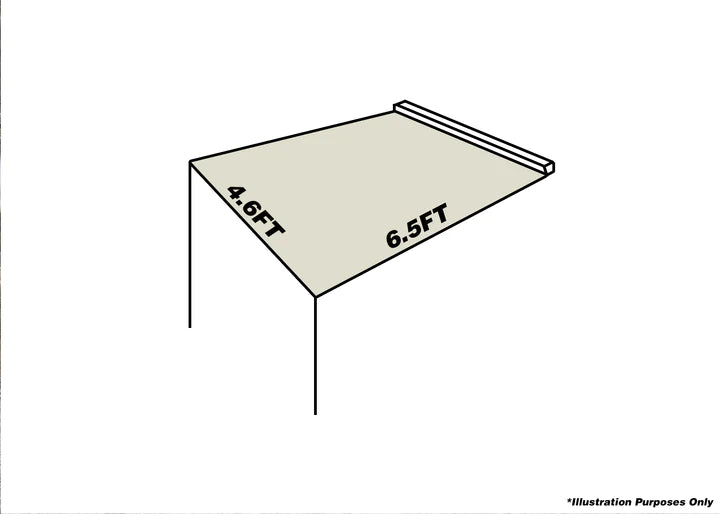 DOBINSONS 4X4 ROLL OUT AWNING 4.6FT X 6.5FT SMALL WITH LED