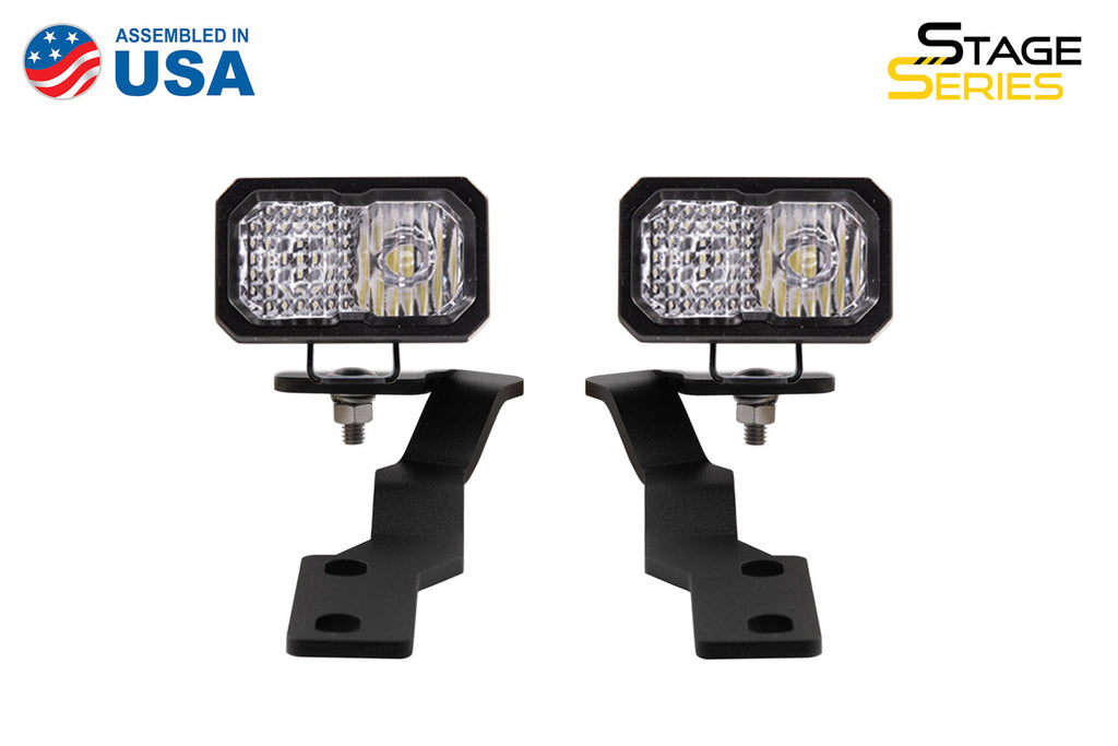 STAGE SERIES C2 LED DITCH LIGHT KIT FOR 2016-2020 TOYOTA TACOMA PRO WHITE COMBO DIODE DYNAMICS