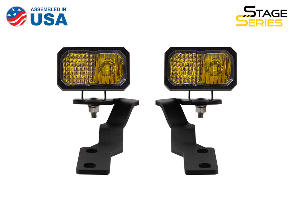 STAGE SERIES C2 LED DITCH LIGHT KIT FOR 2016-2020 TOYOTA TACOMA PRO YELLOW COMBO DIODE DYNAMICS