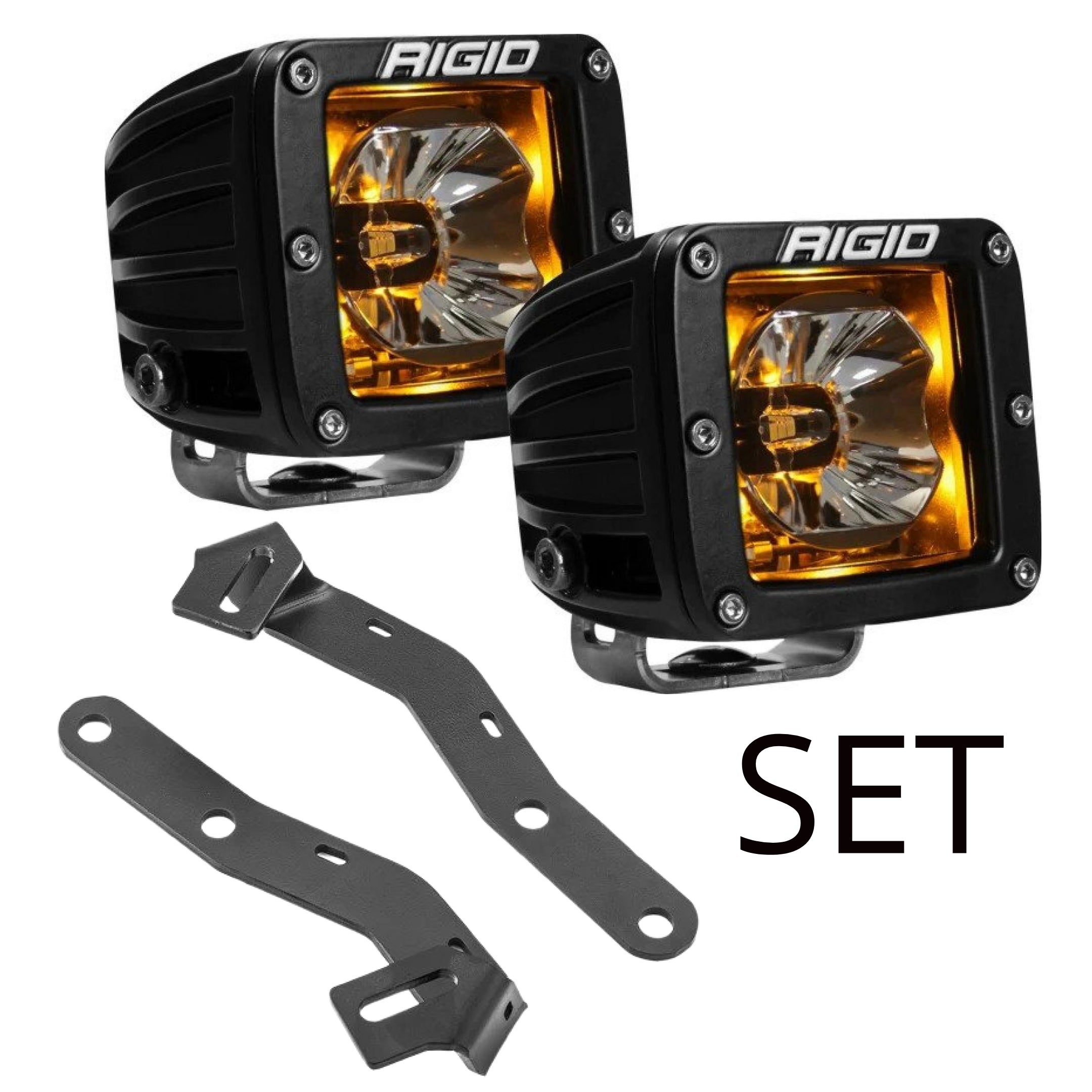 2016+ TACOMA SET-RIGID INDUSTRIES RADIANCE POD AMBER BACKLIGHT - PAIR + BRACKET