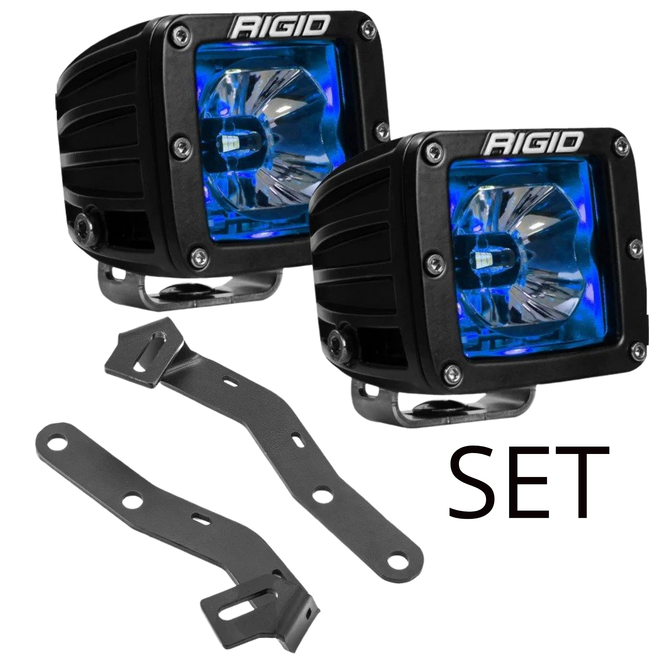 2016+ TACOMA SET-RIGID INDUSTRIES RADIANCE POD BLUE BACKLIGHT - PAIR + BRACKET