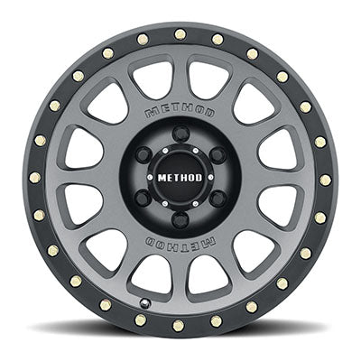Method Race Wheels 305 NV, 17x8.5 with 8 on 6.5 Bolt Pattern - Titanium / Black