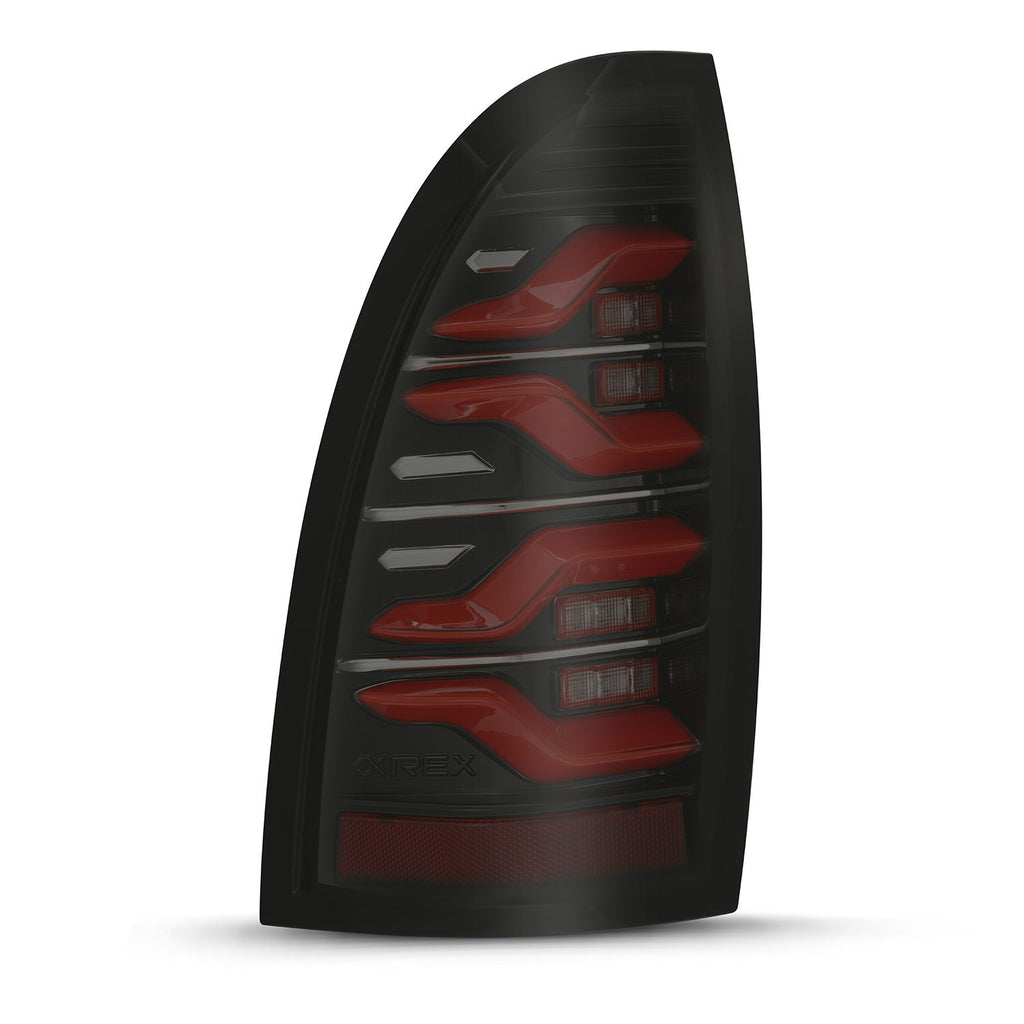 ALPHAREX 05-15 TOYOTA TACOMA LUXX-SERIES LED TAIL LIGHTS BLACK-RED