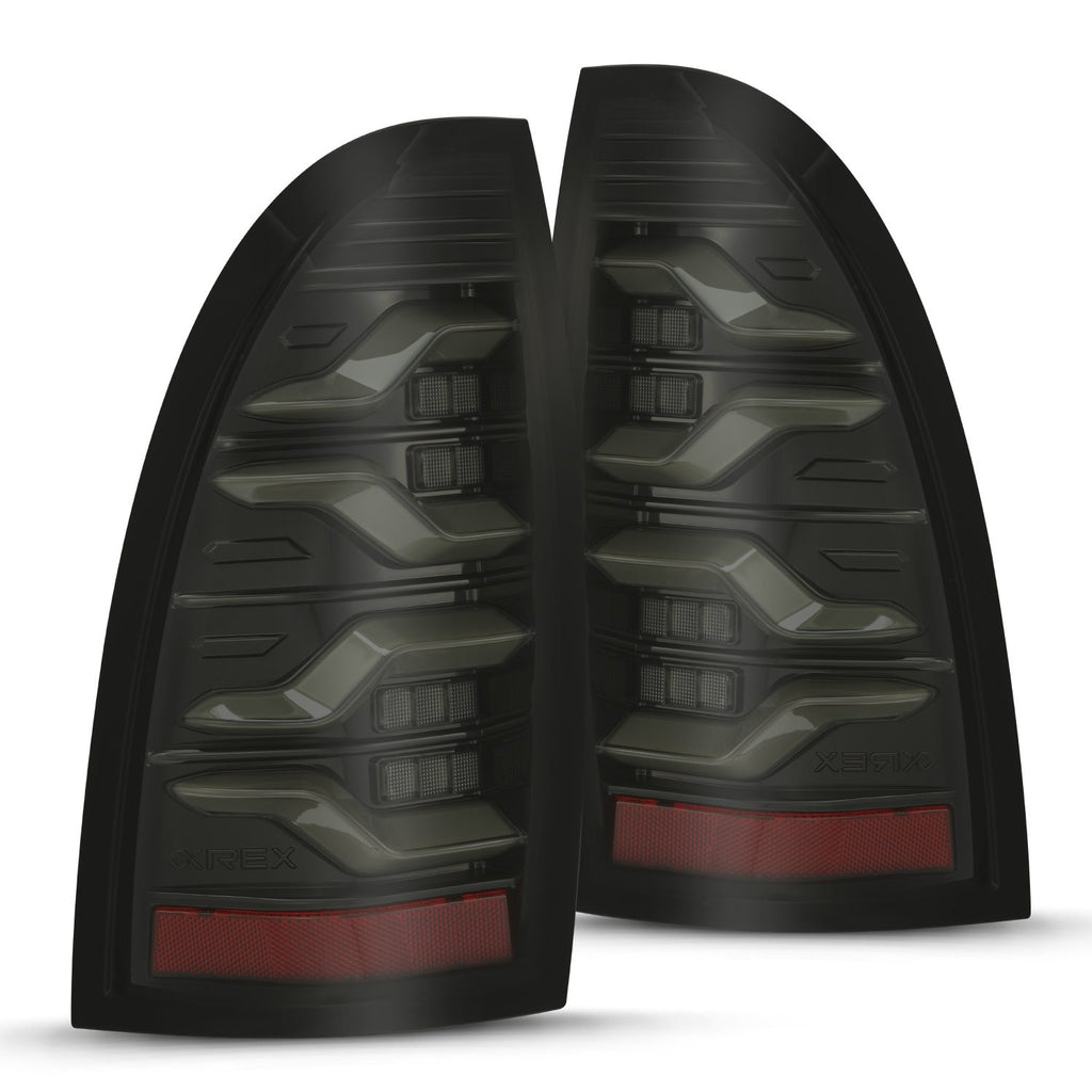 ALPHAREX 05-15 TOYOTA TACOMA LUXX-SERIES LED TAIL LIGHTS ALPHA-BLACK