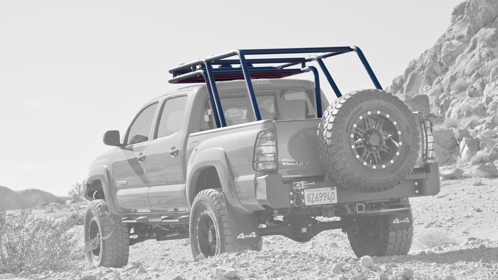 BODY ARMOR 4X4 2005-2023 TACOMA CREW CAB BED ACCESSORIES SPORT RACK+BASKET