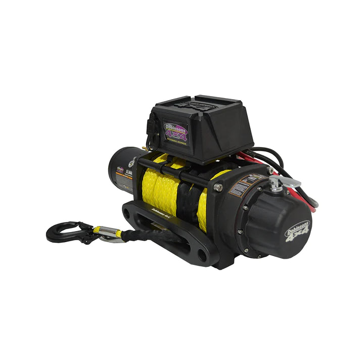 DOBINSONS 12V ELECTRIC WINCH SYNTHETIC ROPE, HAWSE FAIRLEAD/ REMOTE CONTROL