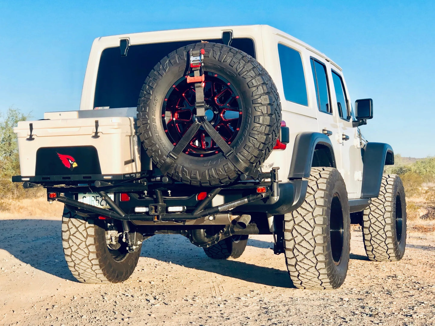 Westcott Universal Hitch Mount Tire Rack with Cooler Mount & Work Table