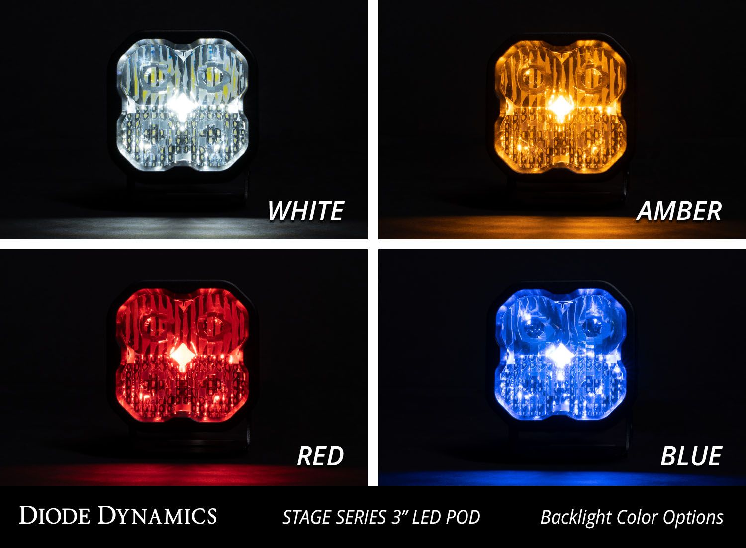 Diode Dynamics Stage Series 3" SAE/DOT White Pro LED Pod (pair)