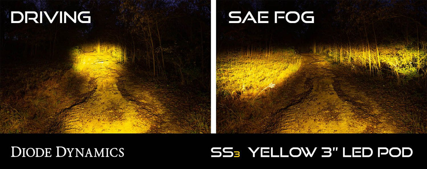 Stage Series 3" SAE Yellow Max Standard LED Pod (pair)