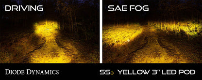 Stage Series 3" SAE Yellow Max Standard LED Pod (pair)