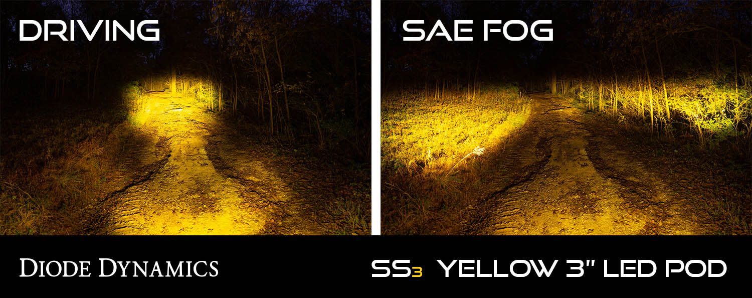 Stage Series 3" SAE Yellow Pro LED Pod (pair)