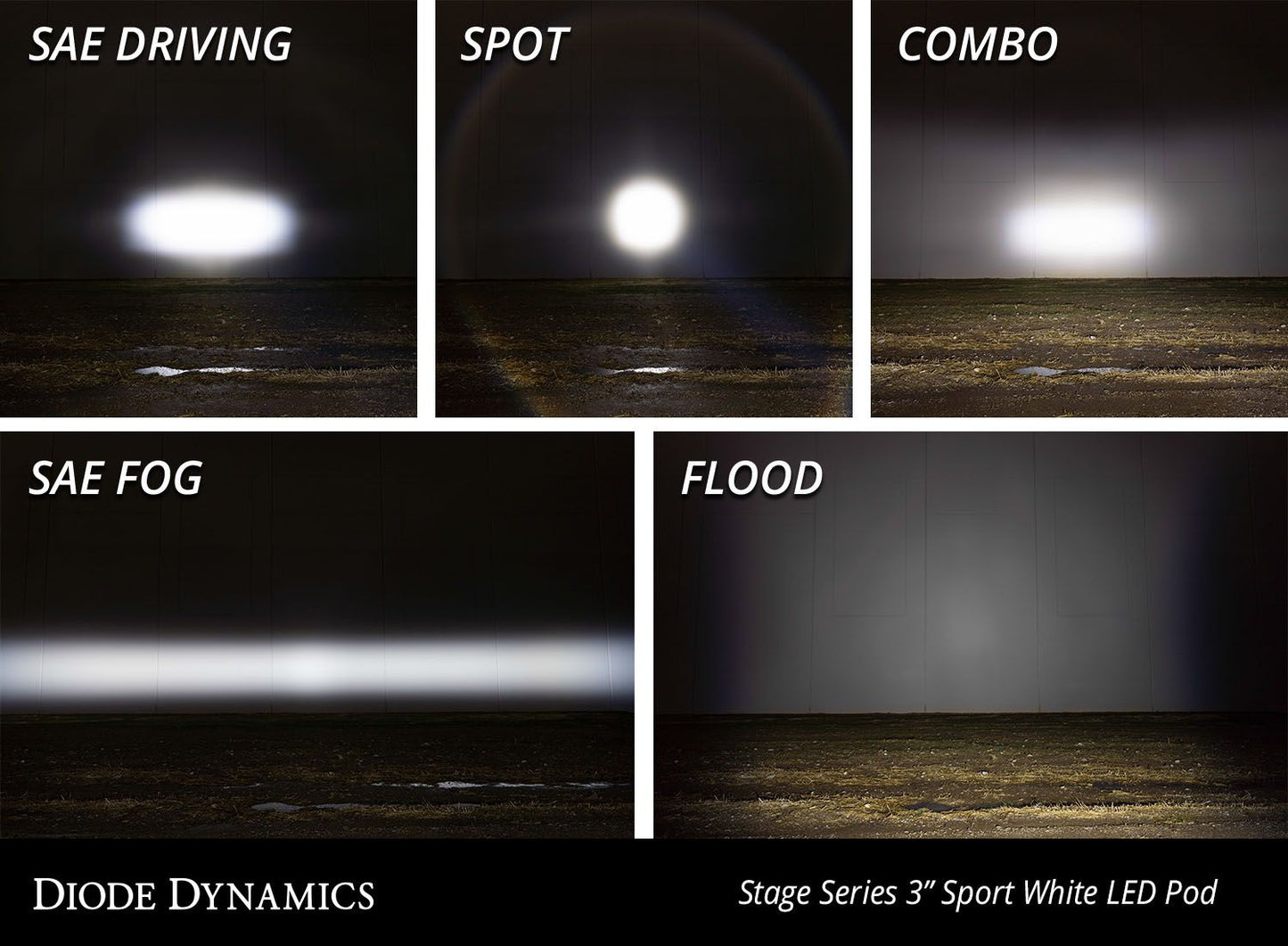 Stage Series 3" SAE Yellow Max Standard LED Pod (pair)